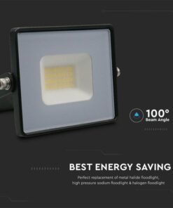 Faro Led Flood Light 20W 1620lm IP65 Slim 121X114X26mm Carcassa Nera Luce 6500K SKU-215948