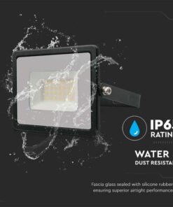 Faro Led Flood Light 30W 2510lm IP65 Slim 158X137X32mm Carcassa Nera Luce 6500K SKU-215954