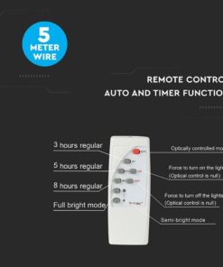 Faro Led Flood Light Con Pannello Solare 12W Neutro 4000K IP65 Telecomando Incluso SKU-8573