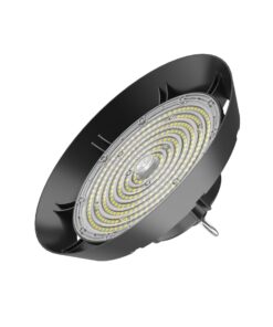 Faro LED Industriale UFO 200W 150W 100W Regolabile, 32000LM 160lm/W 4000K Neutro IP65 Dimmerabile 0-10V, Lampada LED High Bay Rotonda per Capannoni Magazzini 5 Anni Garanzia