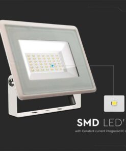 Faro Led Flood Light 20W 1650lm IP65 Slim 120x105x27mm Carcassa Bianca Luce 6400K SKU-6742