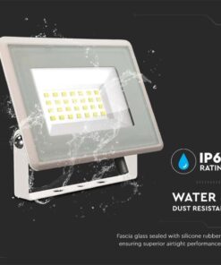 Faro Led Flood Light 20W 1650lm IP65 Slim 120x105x27mm Carcassa Bianca Luce 4000K SKU-6741