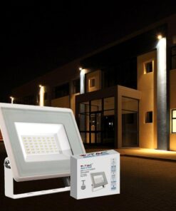 Faro Led Flood Light 30W 2510lm IP65 Slim 150x122x27mm Carcassa Bianca Luce 4000K SKU-6747