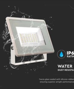 Faro Led Flood Light 30W 2510lm IP65 Slim 150x122x27mm Carcassa Bianca Luce 4000K SKU-6747