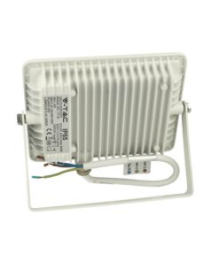 Faro Led Flood Light 30W IP65 Bianco Caldo Super Slim Carcassa Bianca Chip Samsung Garanzia 5 Anni SKU-403
