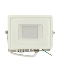 Faro Led Flood Light 30W IP65 Bianco Naturale Super Slim Carcassa Bianca Chip Samsung Garanzia 5 Anni SKU-404