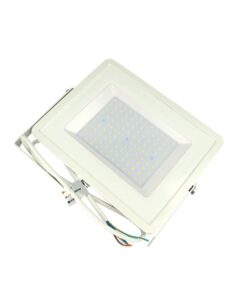 Faro Led Flood Light 100W IP65 Bianco Caldo 3000K Super Slim 30mm Carcassa Bianca Samsung Garanzia 5 Anni SKU-21415