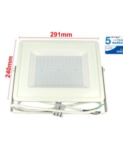 Alternative view of Faro Led Flood Light 100W IP65 Bianco Caldo 3000K Super Slim 30mm Carcassa Bianca Samsung Garanzia 5 Anni SKU-21415