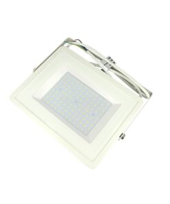 Faro Led Flood Light 100W IP65 Bianco Caldo 3000K Super Slim 30mm Carcassa Bianca Samsung Garanzia 5 Anni SKU-21415
