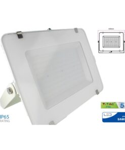 Faro Led Flood Light 200W IP65 Bianco Neutro Super Slim 56mm Carcassa Bianca Samsung Garanzia 5 Anni SKU-420