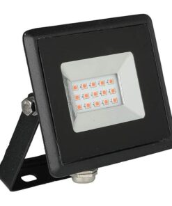 Faro Proiettore Led Flood Light 10W Colore Rosso IP65 Interno Esterno Carcassa Nera SKU-5989