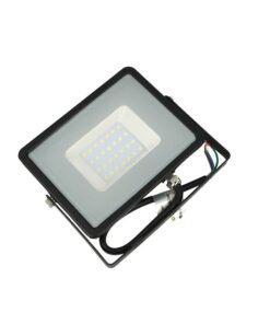 Faro Led Flood Light 30W IP65 Bianco Freddo Super Slim Carcassa Nera Smd Samsung Garanzia 5 Anni SKU-402