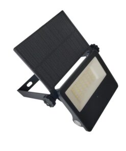 Lampada Faro Led Slim Con Pannello Solare Monocrystalline 20W 1800LM 4000K IP65 Sensore Movimento Microonde