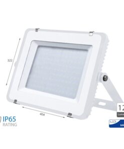 Faro Led Flood Slim Alta Luminosita 120lm/W 150W 18000lm Neutro 4000K Carcassa Bianca IP65 Chip Samsung SKU-774