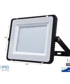 Faro Led Flood Slim Alta Luminosita 120lm/W 200W 24000lm Freddo 6400K Carcassa Nera IP65 Chip Samsung SKU-779