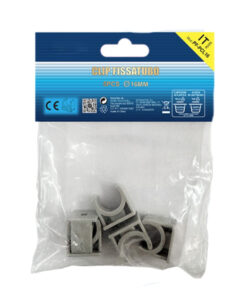 5 Pezzi Clip Fissatubo a Scatto Diametro 16mm per Tubo Rigido e Flessibile da 16mm Colore Grigio IP40