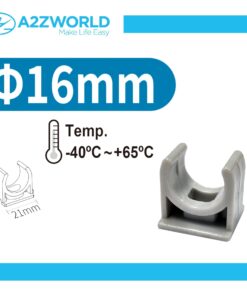 5 Pezzi Clip Fissatubo a Scatto Diametro 16mm per Tubo Rigido e Flessibile da 16mm Colore Grigio IP40