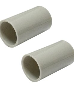 2 Pezzi Manicotto Giunto Raccordo Lineare Dritto 16mm per Tubo Rigido e Flessibile da 16mm Colore Grigio IP40