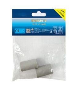 Alternative view of 2 Pezzi Manicotto Giunto Raccordo Lineare Dritto 16mm per Tubo Rigido e Flessibile da 16mm Colore Grigio IP40