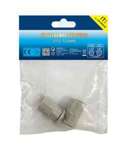 Alternative view of 2 Pezzi Manicotto Giunto Raccordo Tubo-Scatola 16mm per Tubo Rigido e Flessibile da 16mm Colore Grigio IP40