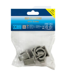 5 Pezzi Clip Fissatubo A Scatto Diametro 20mm per Tubo Rigido e Flessibile da 20mm Colore Grigio IP40