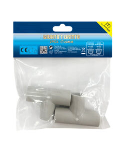 Alternative view of 2 Pezzi Manicotto Giunto Raccordo Forma T 20mm per Tubo Rigido e Flessibile da 20mm Colore Grigio IP40