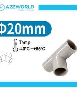 2 Pezzi Manicotto Giunto Raccordo Forma T 20mm per Tubo Rigido e Flessibile da 20mm Colore Grigio IP40