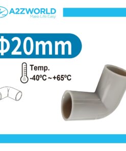 2 Pezzi Manicotto Giunto Raccordo Forma L 90° 20mm per Tubo Rigido e Flessibile da 20mm Colore Grigio IP40