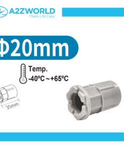 2 Pezzi Manicotto Giunto Raccordo Tubo-Scatola 20mm per Tubo Rigido e Flessibile da 20mm Colore Grigio IP40