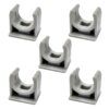 5 Pezzi Clip Fissatubo A Scatto Diametro 25mm per Tubo Rigido e Flessibile da 25mm Colore Grigio IP40