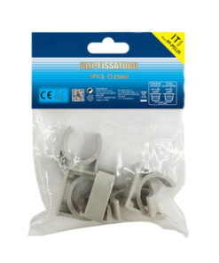 Alternative view of 5 Pezzi Clip Fissatubo A Scatto Diametro 25mm per Tubo Rigido e Flessibile da 25mm Colore Grigio IP40
