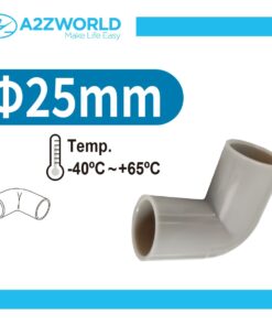 2 Pezzi Manicotto Giunto Raccordo Forma L 90° 25mm per Tubo Rigido e Flessibile da 25mm Colore Grigio IP40