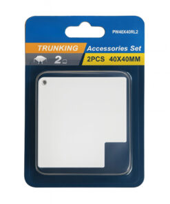 Alternative view of 2 Pezzi Connettore Angolare Per Canaline Passacavi 40X40mm, Angolo Interno 90°, Colore Bianco