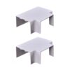 2 Pezzi Connettore Forma T Per Canaline Passacavi 40X40mm, Colore Bianco