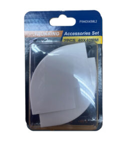 Alternative view of 2 Pezzi Connettore Angolare Per Canaline Passacavi 40X40mm, Angolo Interno Con Curva, Colore Bianco