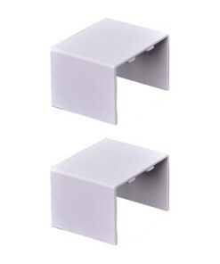 2 Pezzi Connettore Lineare Per Canaline Passacavi 40X40mm, Colore Bianco