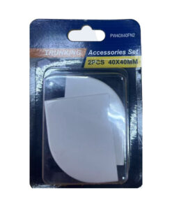 Alternative view of 2 Pezzi Connettore Angolare Per Canaline Passacavi 40X40mm, Angolo Esterno Con Curva, Colore Bianco