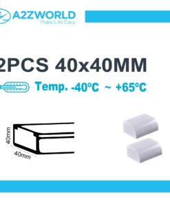 2 Pezzi Connettore Angolare Per Canaline Passacavi 40X40mm, Angolo Esterno Con Curva, Colore Bianco