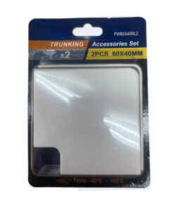 Alternative view of 2 Pezzi Connettore Angolare Per Canaline Passacavi 60X40mm, Angolo Interno 90°, Colore Bianco