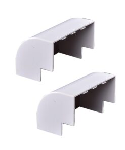 2 Pezzi Connettore Angolare Per Canaline Passacavi 60X40mm, Angolo Interno Con Curva, Colore Bianco