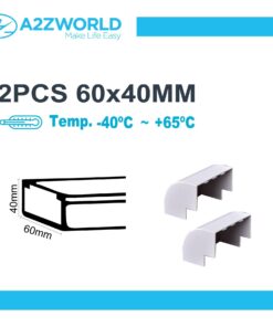 2 Pezzi Connettore Angolare Per Canaline Passacavi 60X40mm, Angolo Interno Con Curva, Colore Bianco