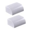 2 Pezzi Connettore Angolare Per Canaline Passacavi 60X40mm, Angolo Esterno Con Curva, Colore Bianco