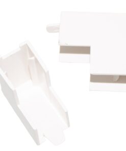 2 PZ Angolo Esterno Connettore Angolare Per Canaline Passacavi 15X17mm Made In Italy