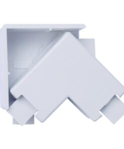 2 PZ Angolo Piano Connettore Angolare Per Canaline Passacavi 30X10mm Made In Italy