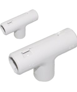 2 PZ Giunto T Ispezionabile Reversibile Per Tubo Rigido Diametro 20mm IP40 Made In Italy
