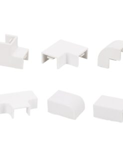 Kit Raccordi Canaline: 6 Pezzi, Disponibile in 3 Misure per un Montaggio Impeccabile, Uso elettrica domestica, industriale e commerciale (25X25mm)