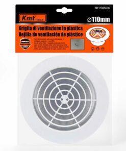 Griglia di Ventilazione Rotonda Griglia Aerazione In Plastica D145mm Foro 110mm H40mm