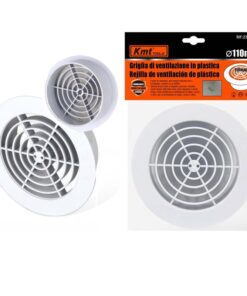 Griglia di Ventilazione Rotonda Griglia Aerazione In Plastica D145mm Foro 110mm H40mm