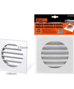 Griglia di Ventilazione Quadrata 148X148mm Griglia Aerazione In Plastica Foro 115mm H37mm