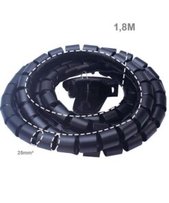 Alternative view of Spirale Avvolgi Cavo Flessibile Guaina Raccogli Organizzer Cavi Fermaglio Guidafilo Incluso 1,8M D25mm Grigio